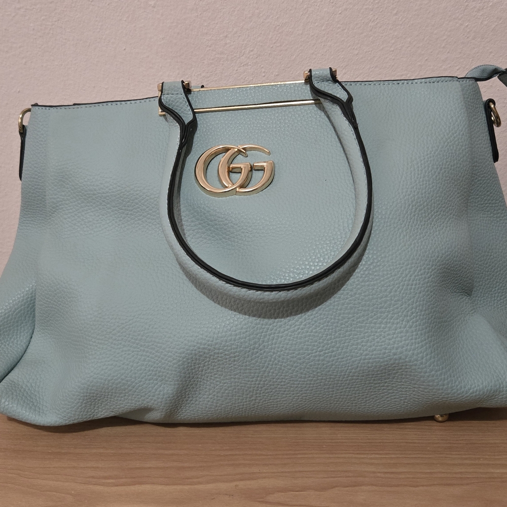 Elegant Blue Designer Tote Bag